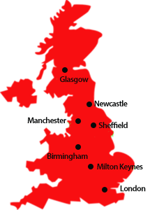Map of Assured UK Offices